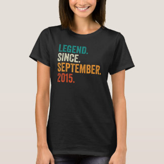 T-shirt Légende depuis septembre 2015 7e anniversaire 7 an
