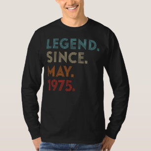 T-shirt Légende des couleurs rétros depuis mai 1975 Annive