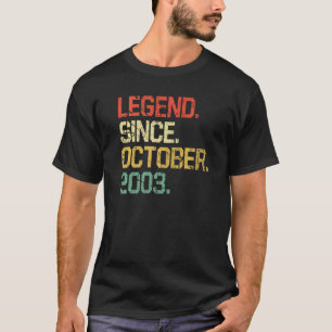 T-shirt Légende des femmes de 19 ans depuis octobre 2003