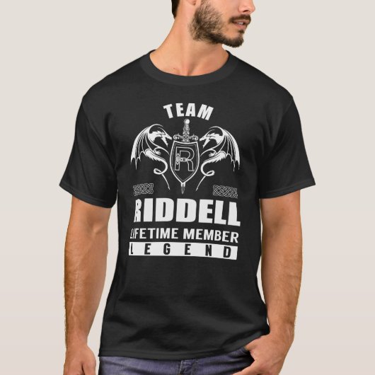 T-shirt Légende des membres à vie de l'équipe RIDDELL (Devant)