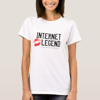 T-SHIRT LÉGENDE D'INTERNET, CHEMISE DE S DE FEMME ROUGE DE
