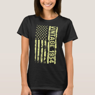 T-shirt Légende Drapeau US Vintage Depuis 1954 Pour Hommes