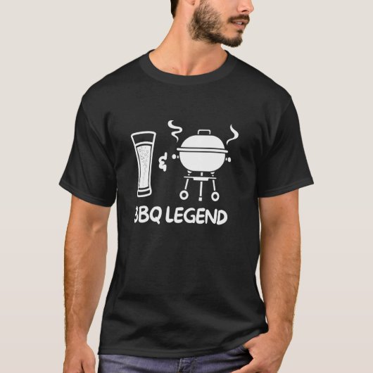 T-shirt Légende drôle de BBQ (Devant)