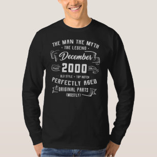 T-shirt Légende du mythe masculin Décembre 2000 22e annive