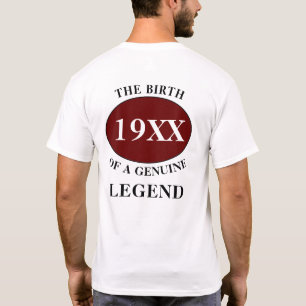 T-shirt Légende du père Toute année Humour Monogramme Nom