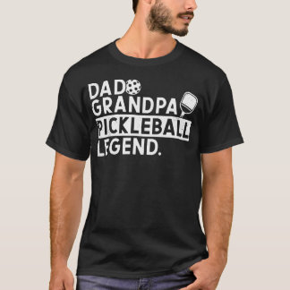 T-shirt Légende du Pickleball Papa Grand-père Joueur de Pi