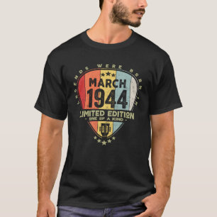 T-shirt Légende du Plectre Nés En Mars 1944 Guitare