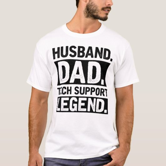 T-shirt Légende du soutien technique papa mari (Devant)