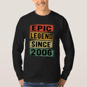 T-shirt Légende Épique Depuis 2006 Cadeau d'anniversaire V