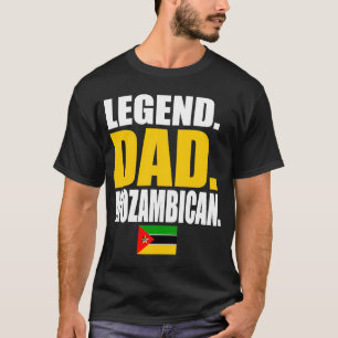 T-shirt Légende Fête des pères du drapeau du Mozambique