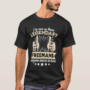 T-shirt Légende Freeman Surnom Freeman Nom Freeman Freeman