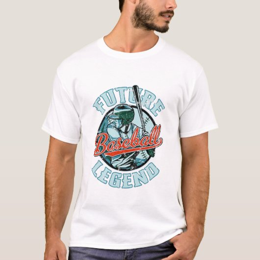 T-shirt Légende future du baseball pour enfants (Devant)