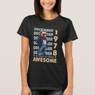 T-shirt Légende Hommes Décembre 1978 46e Ours d'anniversai