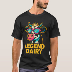 T-shirt Légende Laiterie Drôle Agriculteur Vache Jeu de Mo