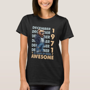 T-shirt Légende masculine Décembre 1971 53ème Ours d'anniv
