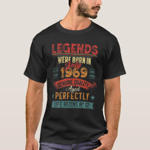 T-shirt Légende Née En Juillet 1969 52 Ans 52 Naissance