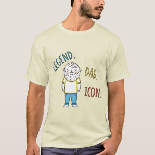 T-shirt Légende. Papa. Icon. Fête des pères