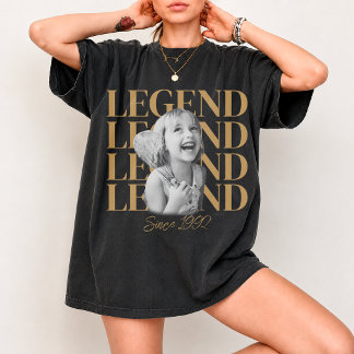 T-shirt Légende personnalisée d'anniversaire avec photo vi