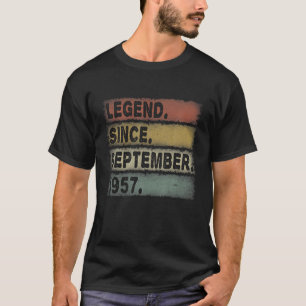 T-shirt Légende Septembre 1957 64E Anniversaire Retro Mens