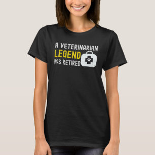 T-shirt Légende Vétérinaire Vétérinaire Retraité Médecin p