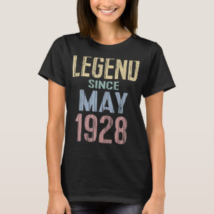 T-shirt Légende vintage depuis mai 1928 Anniversaire amusa
