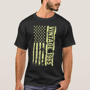 T-shirt Légende Vintage Drapeau États-Unis Depuis 1965 Pou