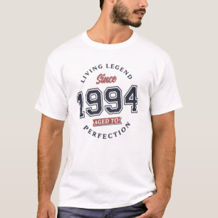T-shirt Légende vivante 1994 Âgé à la perfection