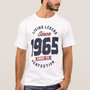 T-shirt Légende vivante depuis 1965 Cadeau d'anniversaire