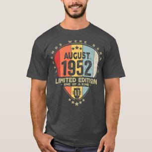 T-shirt Légendes de médiator pour guitare Nés en août 1952