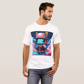 T-shirt Légendes de Neon : Chibi Ninja Deity à Koi Armor (Devant entier)