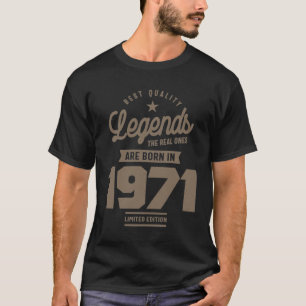 T-shirt Légendes De Qualité Les Véritables Sont Nés En 197