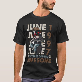 T-shirt Légendes du 28e anniversaire d'homme juin 1997 28
