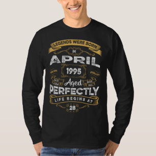 T-shirt Légendes du 28e anniversaire nées en avril 1995