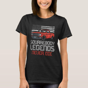 T-shirt Légendes du corps carré jamais mourir sac de camio