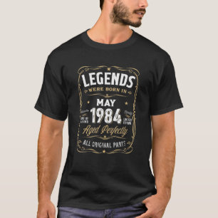 T-shirt Légendes Mai 1984 Cadeau 30 Ans 38E Anniversaire G
