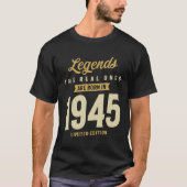 T-shirt Légendes Né en 1945 Les vrais Tournent 78 ! (Devant)