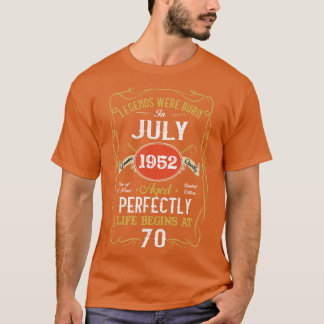 T-shirt Légendes Né En Juillet 1952 70e Anniversaire 70 An