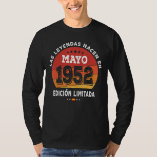 T-shirt Légendes Né En Mai 1952 70e Anniversaire 70 Ans Ol