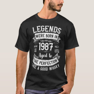T-shirt Légendes Nées En 1987 Âgé Comme Une Bonne Légende 