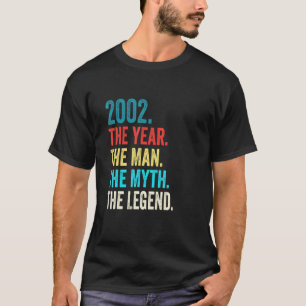 T-shirt Légendes Nées En 2002 Homme 20 Ans 20ème Anniversa