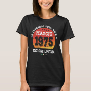 T-shirt Légendes Nées En Mai 1975 47e Anniversaire 47 Ans