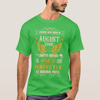 T-shirt Légendes sont nées en août 2000 - Rocker Biker 22