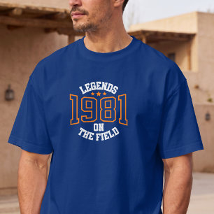 T-shirt Légendes sur le terrain 1981 Sports Vintage