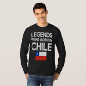 T-shirt Legends Were Born In Chile Chilean Flag Pride Root (Devant entier)