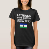 T-shirt Legends Were Born In Lesotho Basotho Flag Pride Ro (Devant)