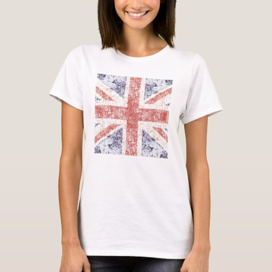 T-shirt léger grunge d'Union Jack (Devant)
