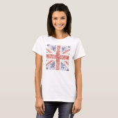T-shirt léger grunge d'Union Jack (Devant entier)