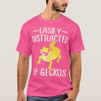 T-shirt Légèrement Distrait Par Geckos Herpetologue Creste