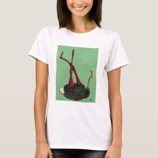 T-shirt Leggings rayés d'autruche (Devant)