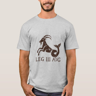 T-shirt Légion III Augusta Capricorne à l'encre de terre s
